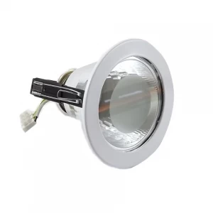 Foco Led embutido redondo E-27 4 Plg Bisel Cromado S/AMP