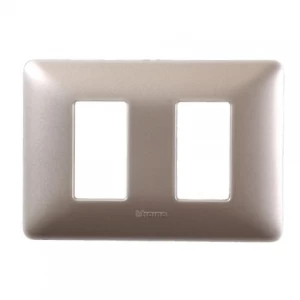 PLACA MATIX TITANIO CLARO 2 MODULO BTICINO REF AM503M2TC