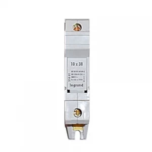 PORTAFUSIBLE 1 POLO 32A 10X38MM 2A 1A 100K 500V LEGRAND REF 021401