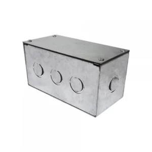 CAJA ZINCADA SOBREPUESTA 200X100X100 MM CON TAPA Y EMPAQUETADURA-BEKAM