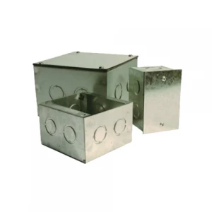 CAJA ZINCADA SOBREPUESTA 150X150X100 MM CON TAPA Y EMPAQUETADURA-LEXO
