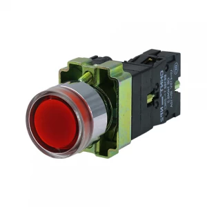 PULSADOR 22MM LUMINOSO ROJO 1NC 220V-CHINT