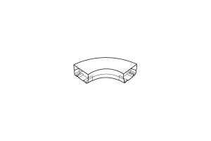 CURVA PLANA 90Â° 500X100MM CON TAPA - LEGRAND REF 637933