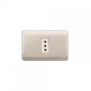 Ench. Hembra Simple Emb. 10 +16 Amp.armado Schneider Genesis Niquel/bege