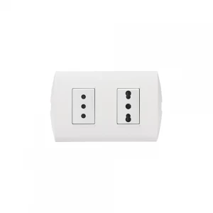 Enchufe Doble 10a+10/16a Blanca Modus Style Bticino Cod Ref Ae2288eb