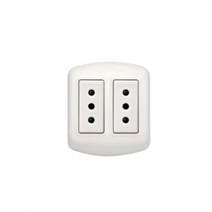 Enchufe Doble Sobrepuesto Modus Plus 10a Blanco Bticino Ref Cal1208bn