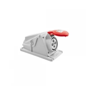 Enchufe Hembra Sobre 380v 16a Libre Halogeno 3p+t Ip44 Gewiss Ref Gw62481