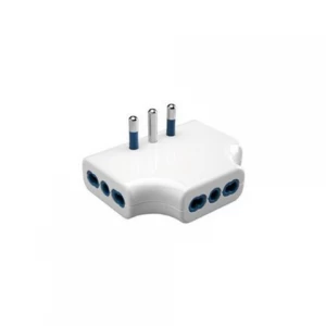 Enchufe Macho Triple 250v (ladron Plano) Gewiss Gw28418