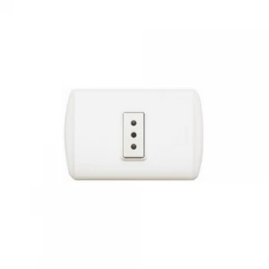 Enchufe Simple Embutido Modus Blanco 10a 250v Bticino Ref 1105bn