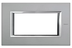 PLACA 4 MODULOS COLOR MERCURIO MODELO AXOLUTE BTICINO REF HA4804AZ