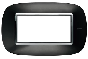 PLACA 4 MODULOS COLOR ANTRACITA ESTILO ELIPTICA BTICINO REF HB4804XS