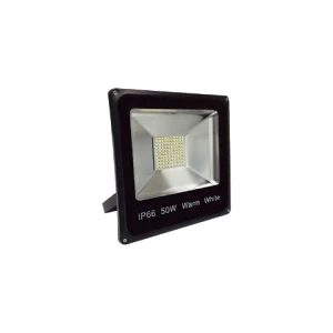 FOCO REFLECTOR LED SLIM 50W NEGRO LUZ CALIDA MULTICHIP-JIE
