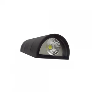 APLIQUE LED 2X5W SEMICIRCULO NEGRO LUZ FRIA-JIE