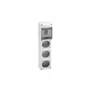 TABLERO FAENA 5 CC MAX 3 ENCHUFE 16A LIBRE HALOGENO GEWISS REF GW68001N