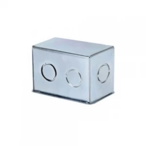 CAJA ZINCADA SOBREPUESTA A-01 100X65 MM LISA C/ TAPA Y EMPAQUETA