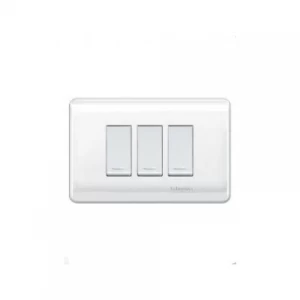 Interruptor Triple Genesis 9/32 10a Blanco Schneider Mwd130247503