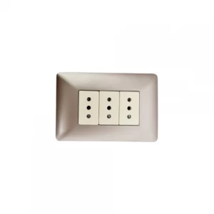 ENCHUFE TRIPLE CHAMPAGNE 10AMP STANFORD