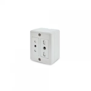 Enchufe Doble Sobrepuesto 10a Blanco Lexo