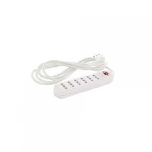 Alargador Multiple 6 Pos 5 Mts C/interruptor Blanco