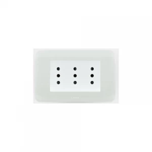 Enchufe Triple 10a Triplex 250v Blanco Lexo