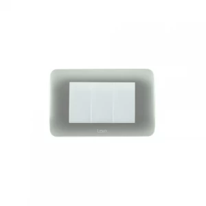 Interruptor Triple 9/32 10a 250v Blanco  Plata Lexo
