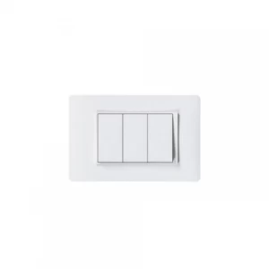 Interruptor Triple Luzica Blanco  Bticino Ref Pu1300