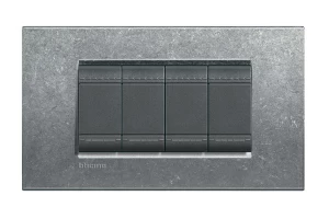 PLACA RECTANGULAR 4 MODELO LIVING LIGHT . TERMINACION NATIVA BTICINO REF LNA4804NA