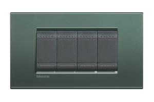 PLACA RECTANGULAR 4 MODELO . TERMINACION PARK BTICINO REF LNA4804PK