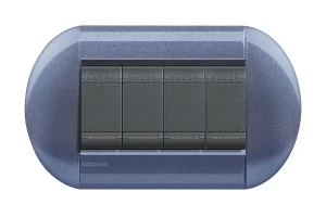 PLACA ELIPTICA 4 MODELO LIVING LIGHT. TERMINACION GRAPE BTICINO COD REF LNB4804GP