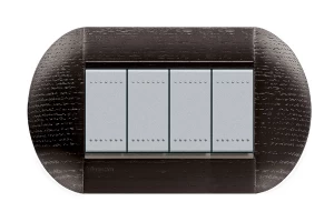 PLACA ELï¿½PTICA 4 Mï¿½D. TERMINACIï¿½N ROBLE OSCURO BTICINO COD REF LNB4804LRW