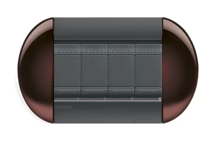 PLACA ELIPTICA 4 MODELO LIVING LIGHT. TERMINACION BROWN BTICINO COD REF LNB4804TW