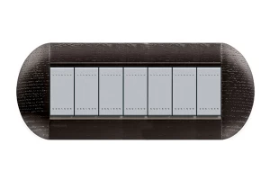 PLACA ELIPTICA 7 MODELO LIVING LIGHT.TERMINACION ROBLE OSCURO BTICINO COD REF LNB4807LRW