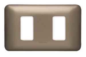 PLACA 2 MOD. NEA - TITANIO BTICINO REF M903M2TI