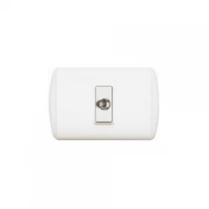 Placa Armada Modus Plus Toma Tv Tipo F Blanco