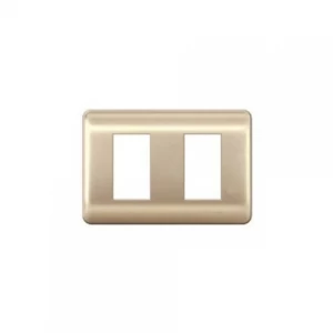 Placa Habit21 Bronce Iridium 2 Puestos Schneider Mwd082427112