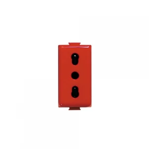 Toma 2p+t 10/16a 250v C/ Alv. Protegidos - Rojo Bticino  Ref A5180r