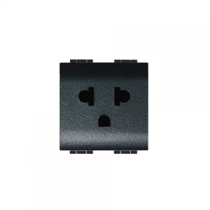 Toma 2p+t 16a 127/250v Estandar Euroamericano Antracita Bticino  Ref L4126