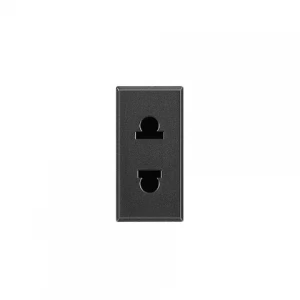 Toma De Corriente Std.euroamericano 1 Mod - Oscuro Bticino  Ref Hs4125s