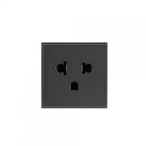 Toma De Corriente Std.euroamericano 2 Mod - Oscuro Bticino  Ref Hs4126s