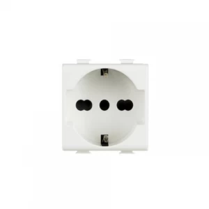Toma Schuko 2p+t 10/16a 250v - Blanco Bticino Ref Am5440/3