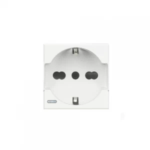Toma Universal Schuko 2p+t 10a Y 16a 250v Blanca Bticino Ref Hd4140a16w