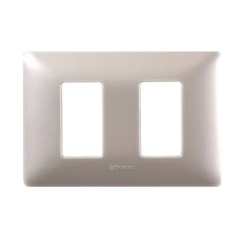 Placa Matix plata 2 Modulos Bticino Ref AM503M2SL