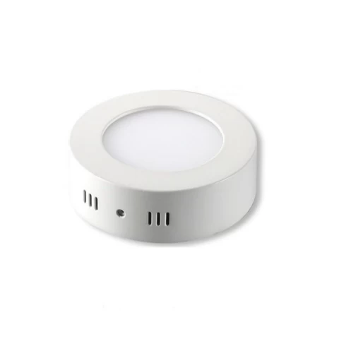 Plafon Led Redondo Blanco Empavonado 6w Calido
