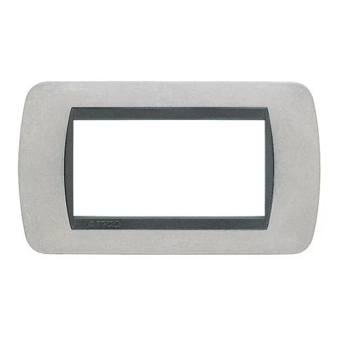 PLACA 4 MODULOS GRIS PERLA MATIX BTICINO REF AM4804GP