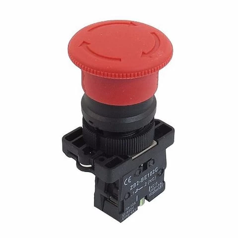 Pulsador parada de emergencia c/ret 22mm Hongo de 40mm Gol electric