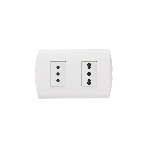 Enchufe Doble 10a+10/16a Blanca Modus Style Bticino Cod Ref Ae2288eb