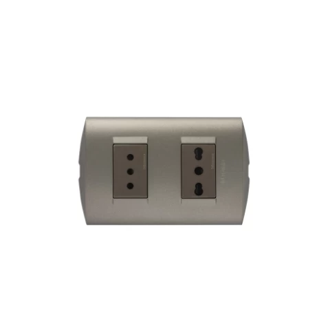 Enchufe Doble 10a+10/16a Terra Mink Modus Style Bticino Ref Ae2288egti