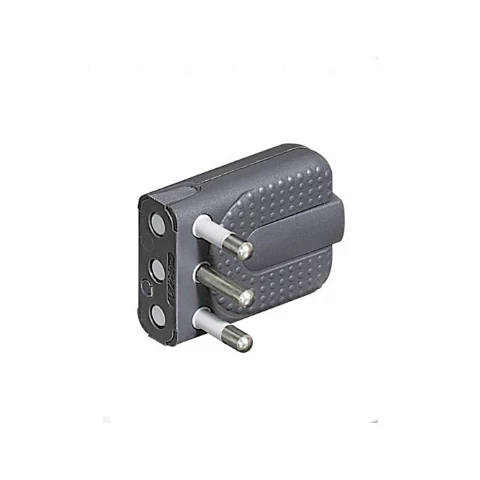 Enchufe Macho S/recta Gris Volante Corner 16a 2pt Ref.s2466tge Bticino
