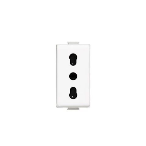 Enchufe Matix 2p  T Blanco 10a /16a 250v Bticino Ref Am5180