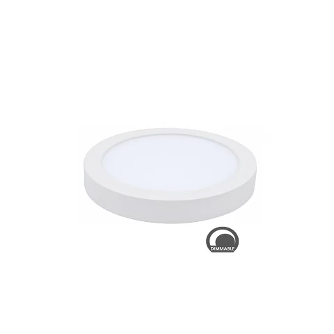 Plafon led redondo 18W dimiable blanco empavonado luz calida